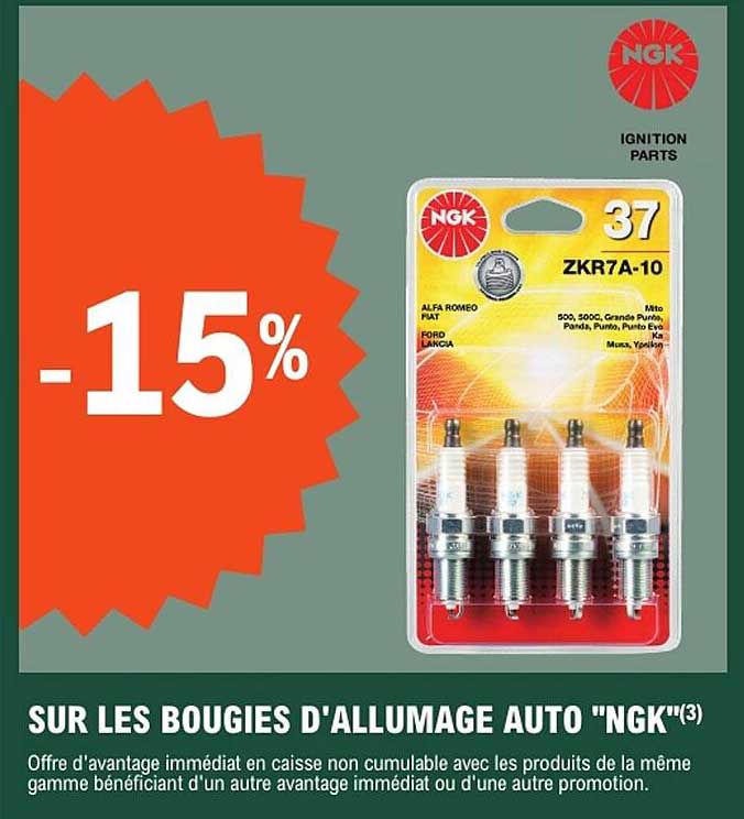 SUR LES BOUGIES D'ALLUMAGE AUTO "NGK"