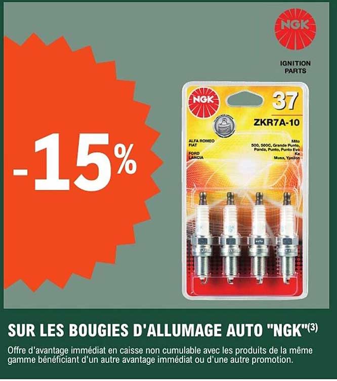 SUR LES BOUGIES D'ALLUMAGE AUTO "NGK"