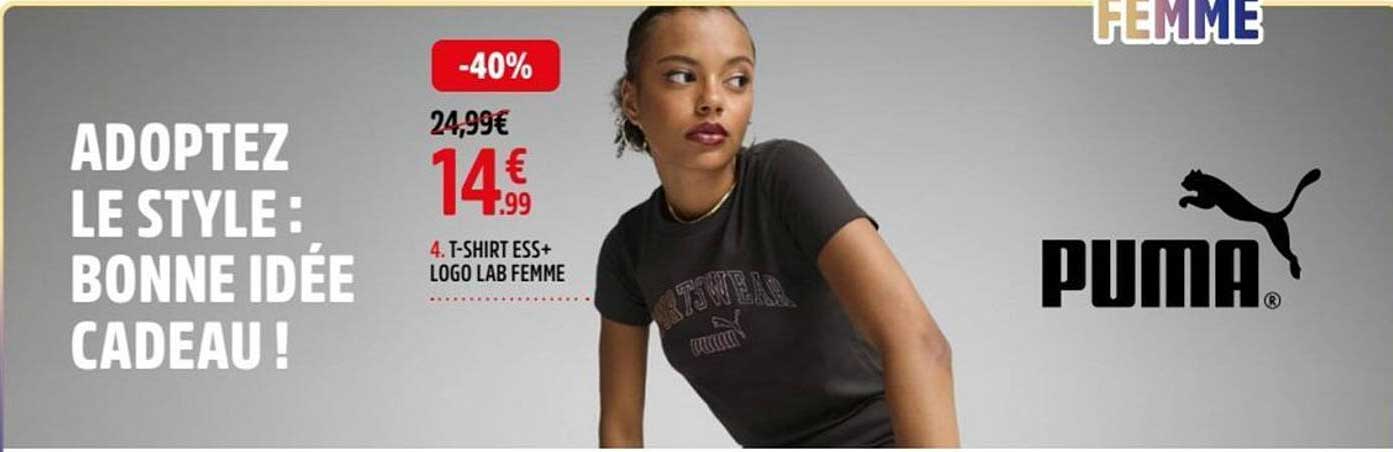 T-SHIRT ESS+ LOGO LAB FEMME