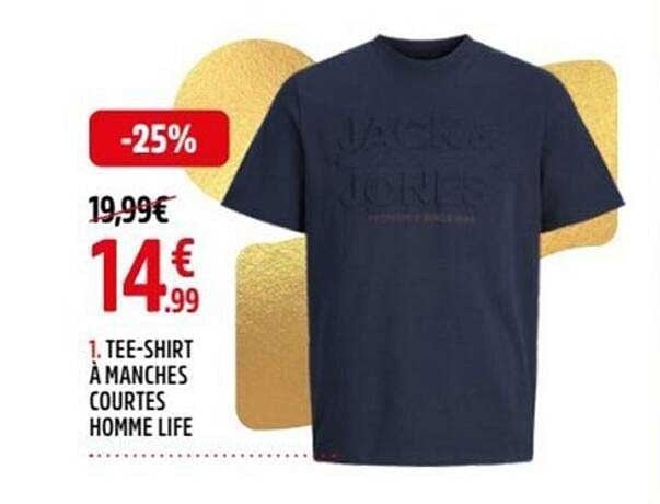 TEE-SHIRT À MANCHES COURTES HOMME LIFE