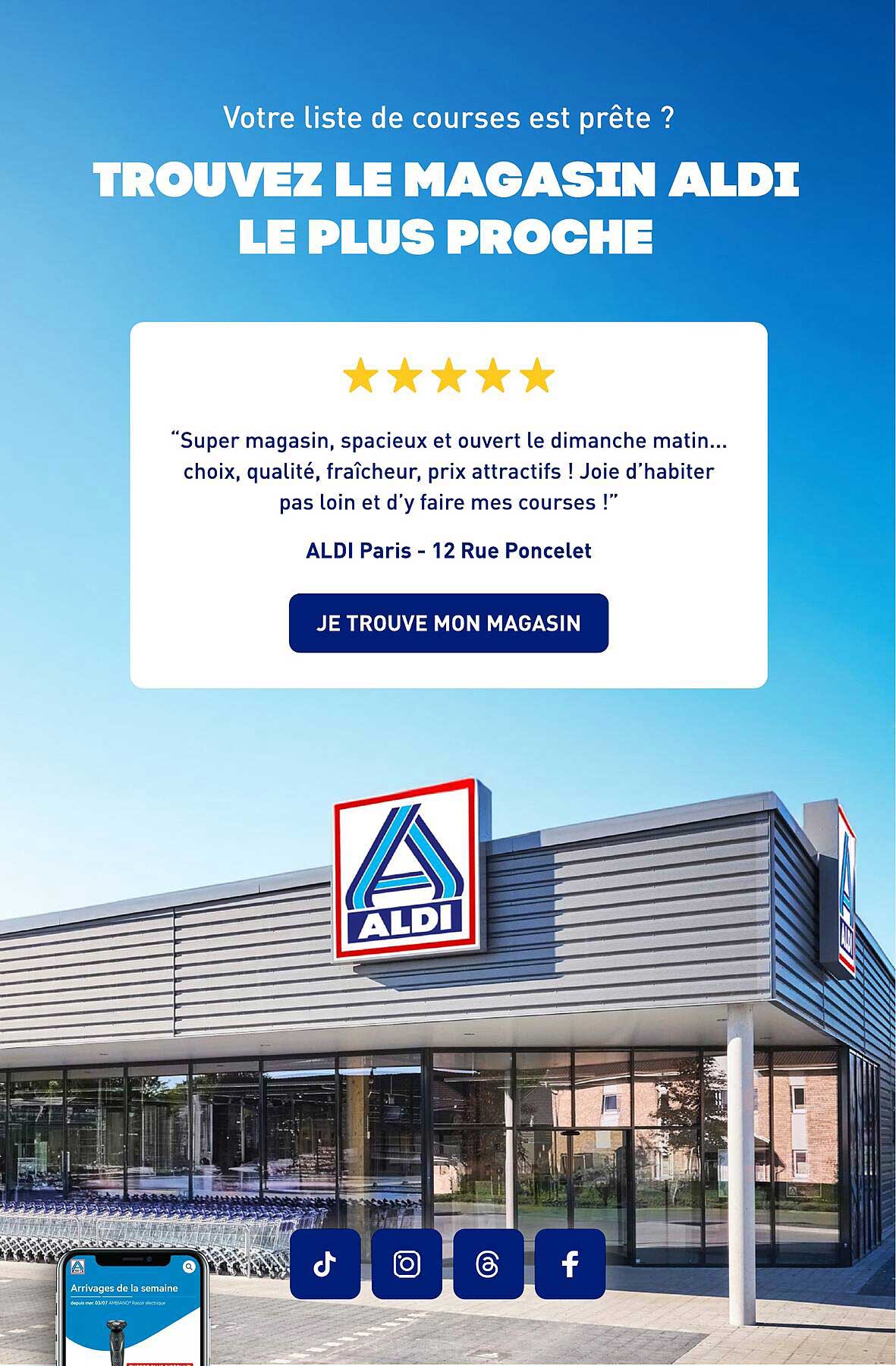 TROUVEZ LE MAGASIN ALDI LE PLUS PROCHE