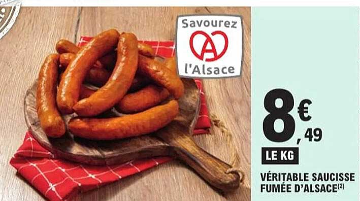 VÉRITABLE SAUCISSE FUMÉE D'ALSACE