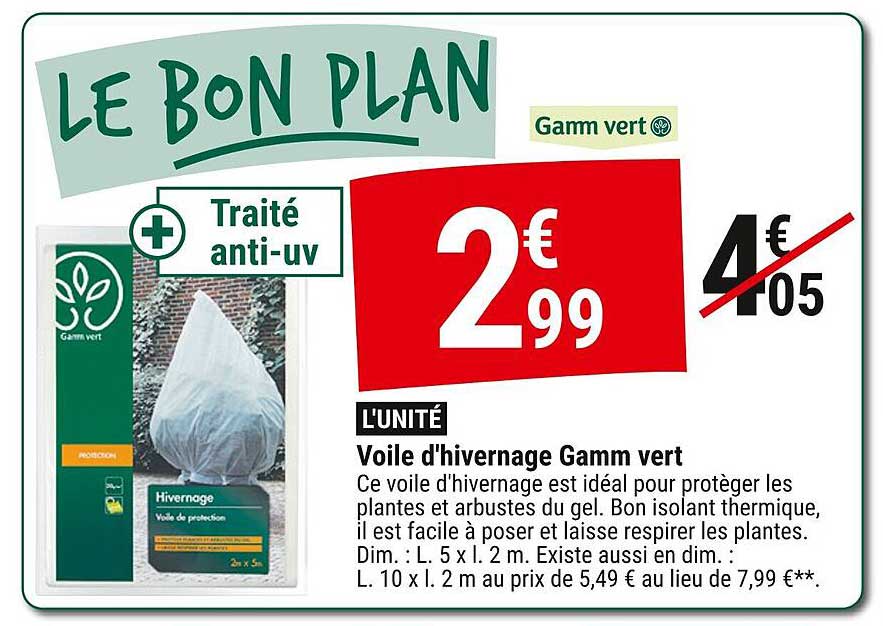 Voile d'hivernage Gamm vert