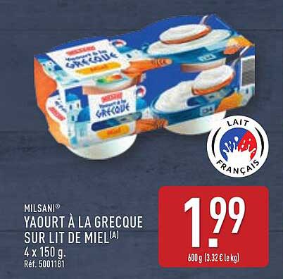 YAOURT À LA GRECQUE SUR LIT DE MIEL