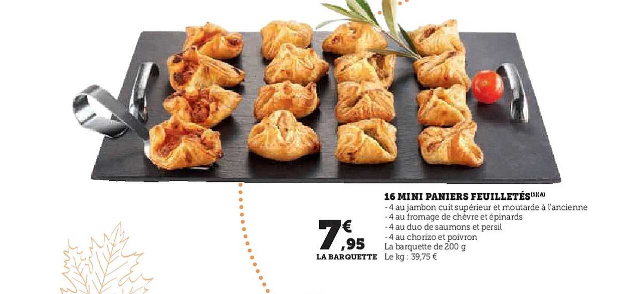 16 MINI PANIERS FEuilletés