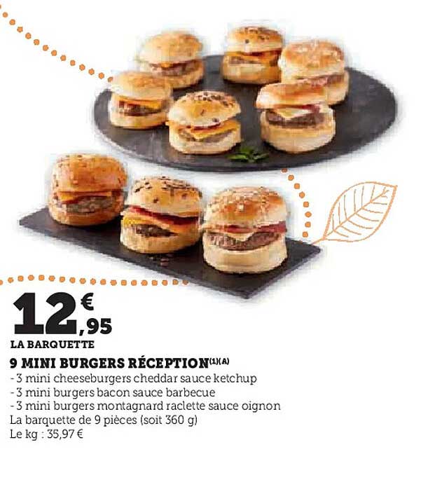 9 MINI BURGERS RÉCEPTION