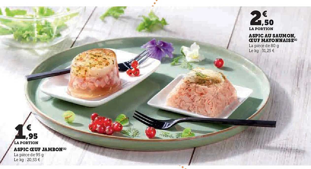 ASPIC AU SAUMON, ŒUF MAYONNAISE