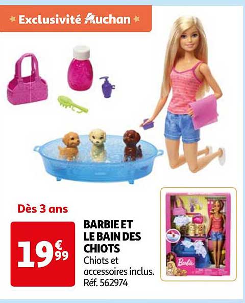 BARBIE ET LE BAIN DES CHIOTS