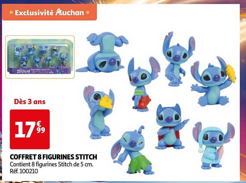 COFFRET 8 FIGURINES STITCH