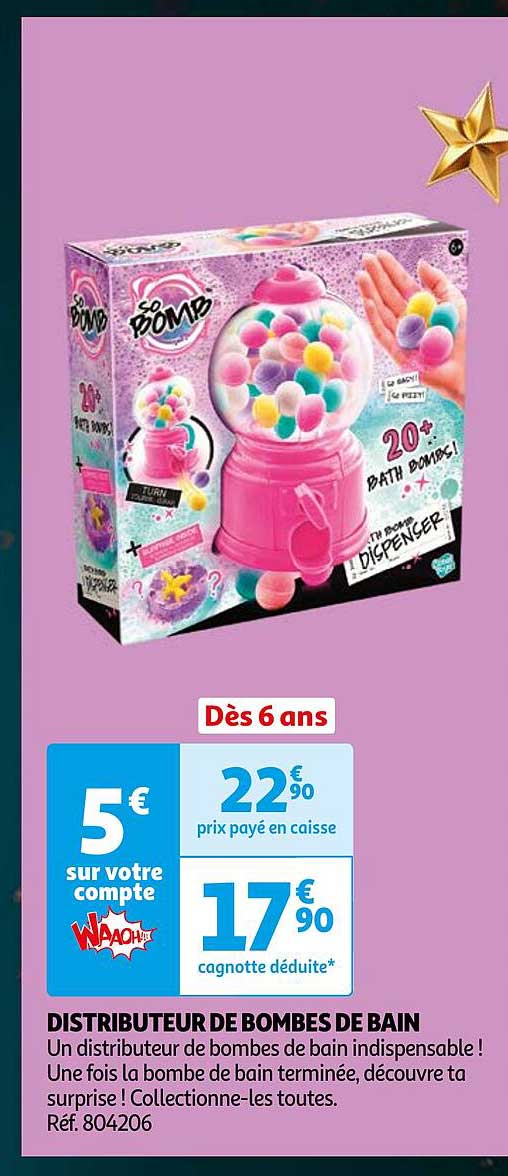 DISTRIBUTEUR DE BOMBEST DE BAIN