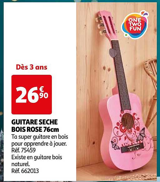 GUITARE SECHE BOIS ROSE 76cm