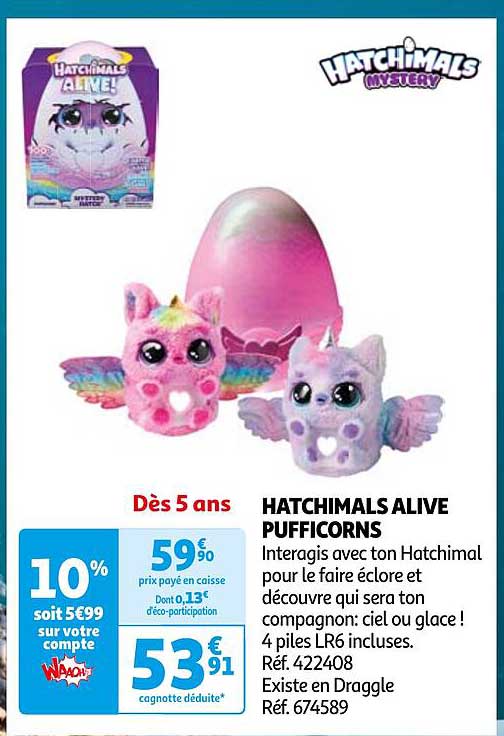 HATCHIMALS ALIVE PUFFCORN