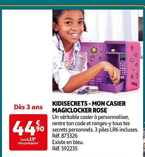 KIDISECRETS - MON CASIER MAGICLOCKER ROSE