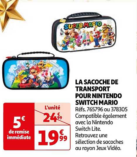 LA SACOCHE DE TRANSPORT POUR NINTENDO SWITCH MARIO