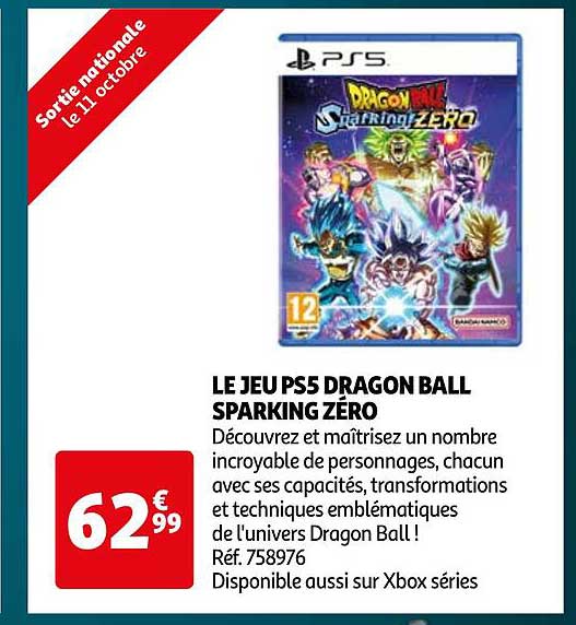 LE JEU PS5 DRAGON BALL SPARKING ZÉRO