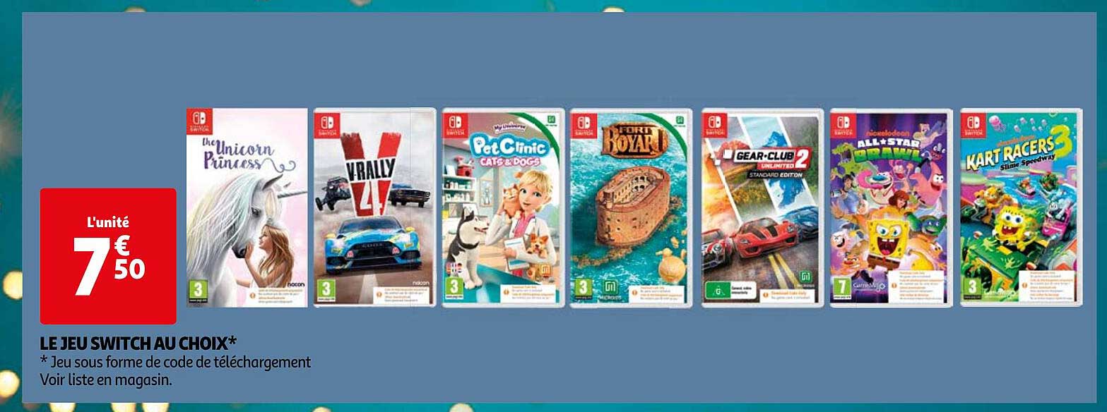 LE JEU SWITCH AU CHOIX*