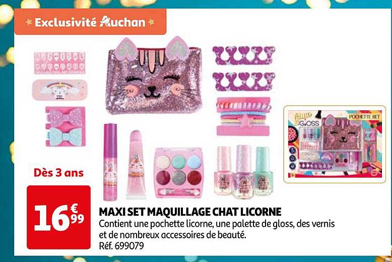 MAXI SET MAQUILLAGE CHAT LICORNE