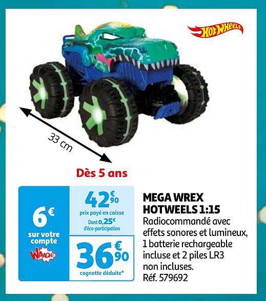 MEGA WREX HOTWHEELS 1:15