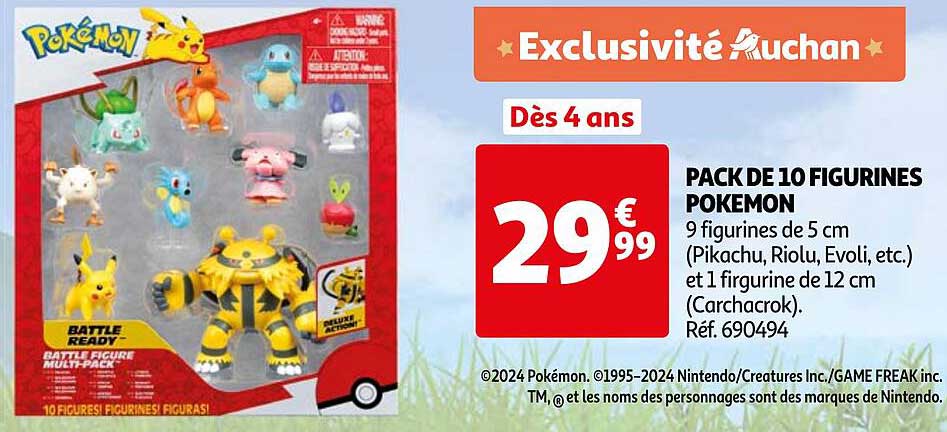 PACK DE 10 FIGURINES POKEMON