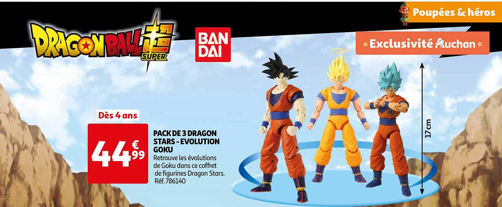 PACK DE 3 DRAGON STARS - ÉVOLUTION GOKU