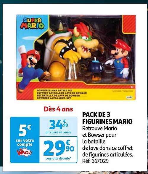 PACK DE 3 FIGURINES MARIO