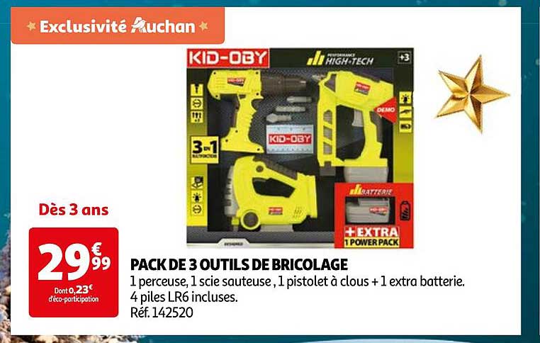 PACK DE 3 OUTILS DE BRICOLAGE