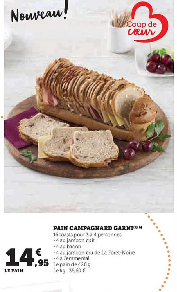 PAIN CAMPAGNARD GARNI