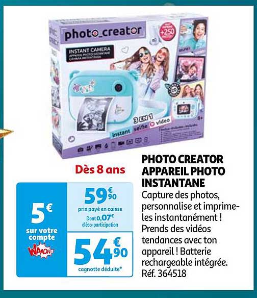 PHOTO CREATOR APPAREIL PHOTO INSTANTANÉ