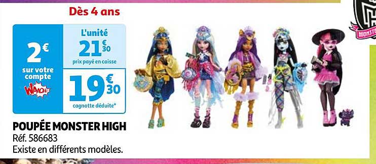 Poupeé monster high carrefour deals