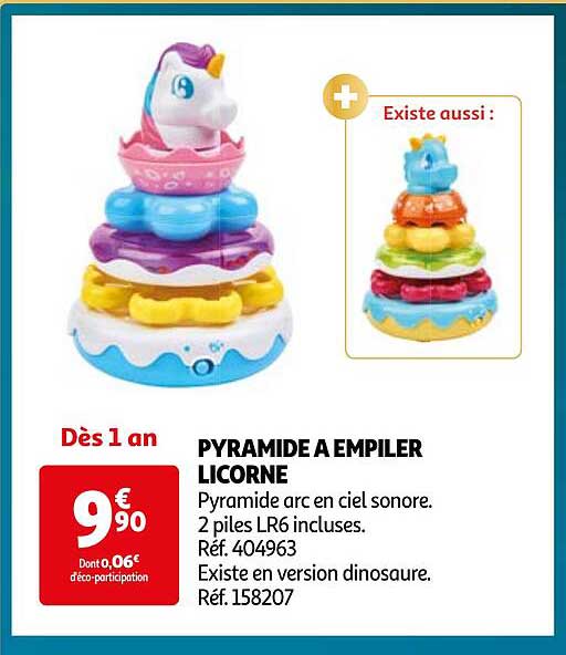 PYRAMIDE A EMPILER LICORNE