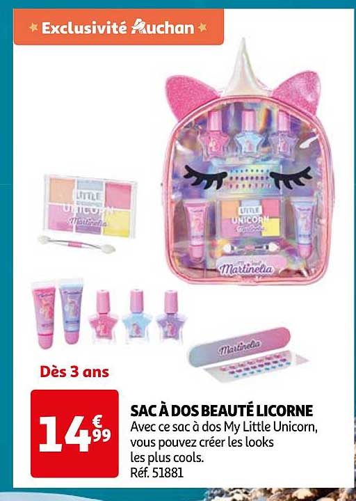 SAC À DOS BEAUTÉ LICORNE