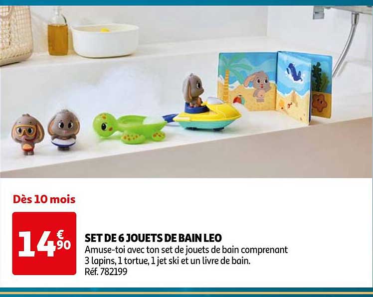 SET DE 6 JOUETS DE BAIN LEO