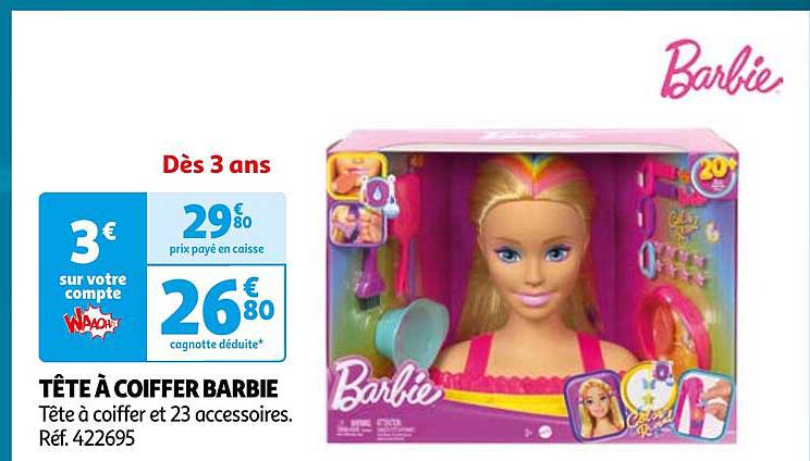 TÊTE À COIFFER BARBIE