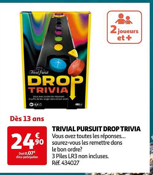 TRIVIAL PURSUIT DROP TRIVIA