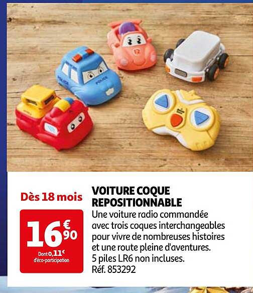 VOITURE COQUE REPOSITIONNABLE