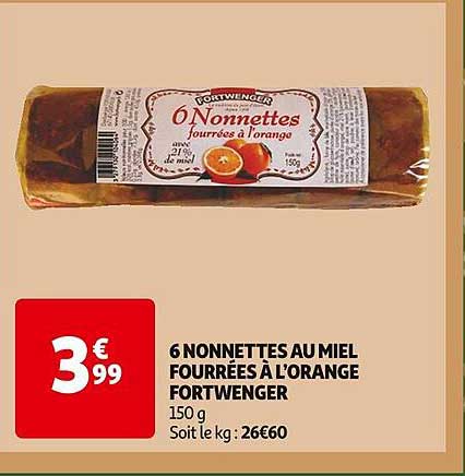 6 Nonnettes au miel fourrées à l'orange Fortwenger