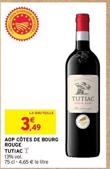 AOP CÔTES DE BOURG ROUGE TUTIAC