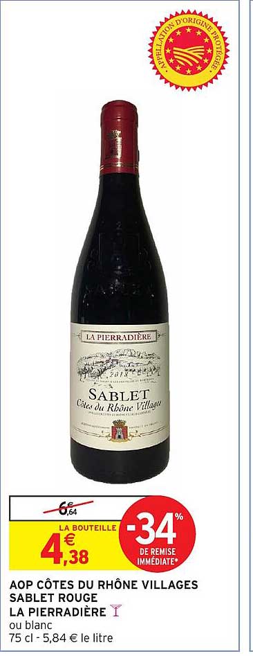 AOP CÔTES DU RHÔNE VILLAGES SABLET ROUGE LA PIEDRARDIÈRE