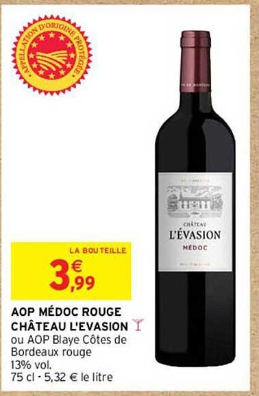 AOP MÉDOC ROUGE CHÂTEAU L'ÉVASION