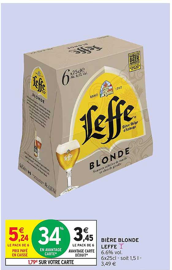 BIÈRE BLONDE LEFFE