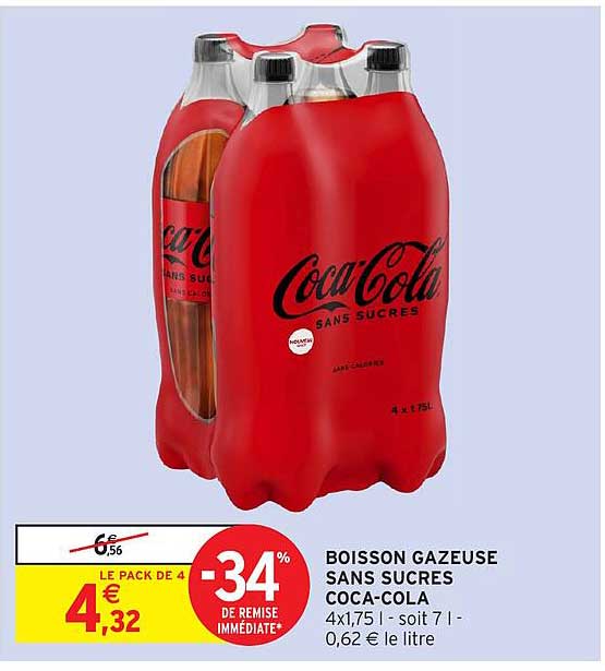 BOISSON GAZEUSE SANS SUCRES COCA-COLA