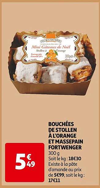 BOUCHÉES DE STOLLEN À L'ORANGE ET MASSEPAIN FORTWENGER