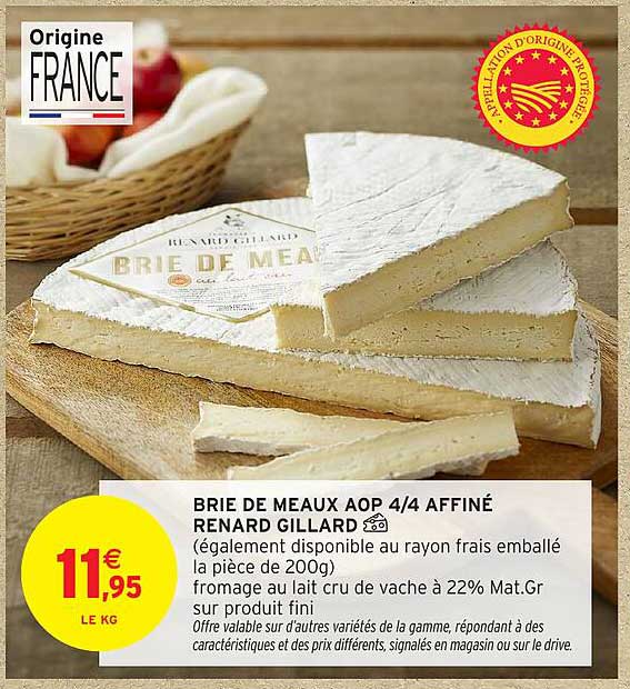 BRIE DE MEAUX AOP 4/4 AFFINÉ RENARD GILLARD