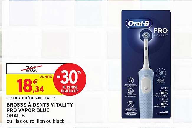 BROSSE À DENTS VITALITY PRO VAPOR BLUE ORAL B