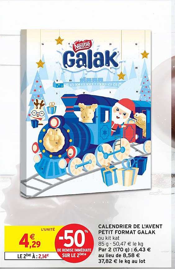 CALENDRIER DE L'AVENT PETIT FORMAT GALAK