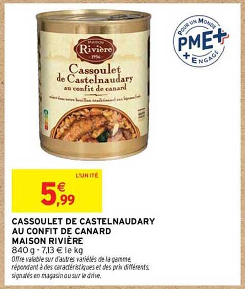 CASSOULET DE CASTELNAUDARY AU CONFIT DE CANARD MAISON RIVIÈRE