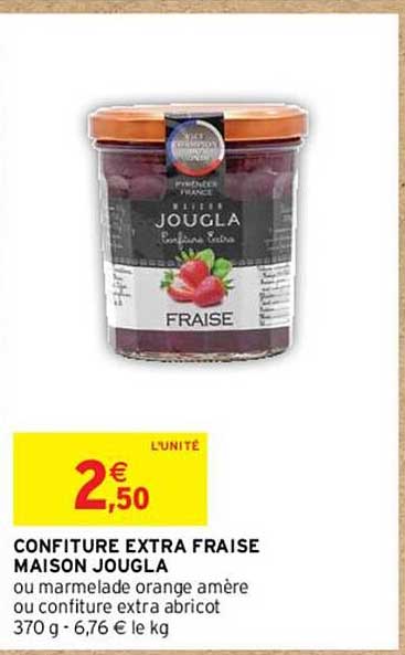 CONFITURE EXTRA FRAISE MAISON JOUGLA