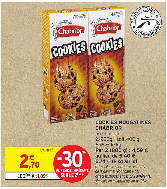 COOKIES NOUGATINES CHABRIOR