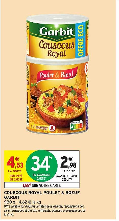 Couscous Royal Poulet & Boeuf Garbit