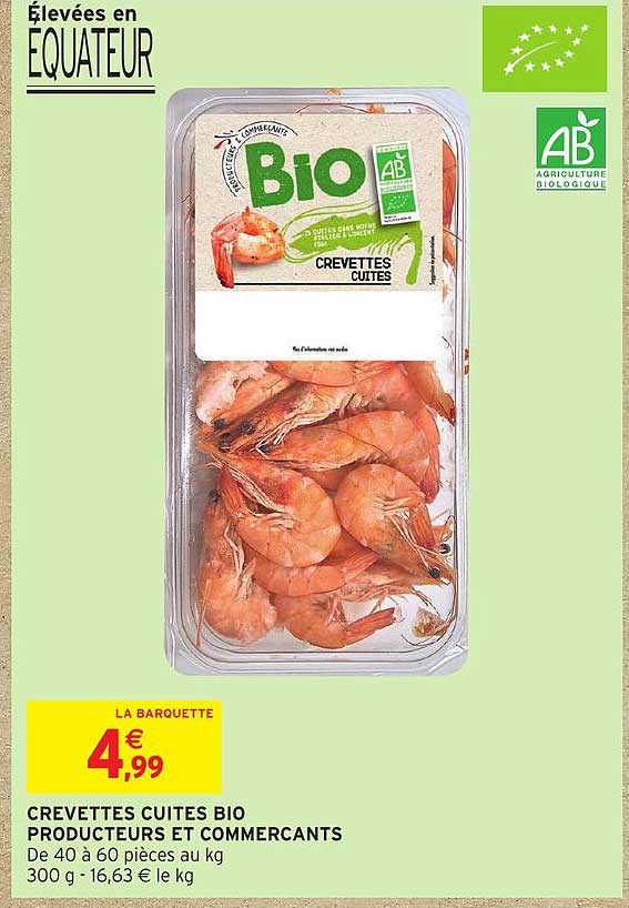 CREVETTES CUITES BIO PRODUCTEURS ET COMMERCANTS